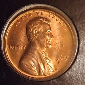1969 D Lincoln Penny Uncirculated ERROR